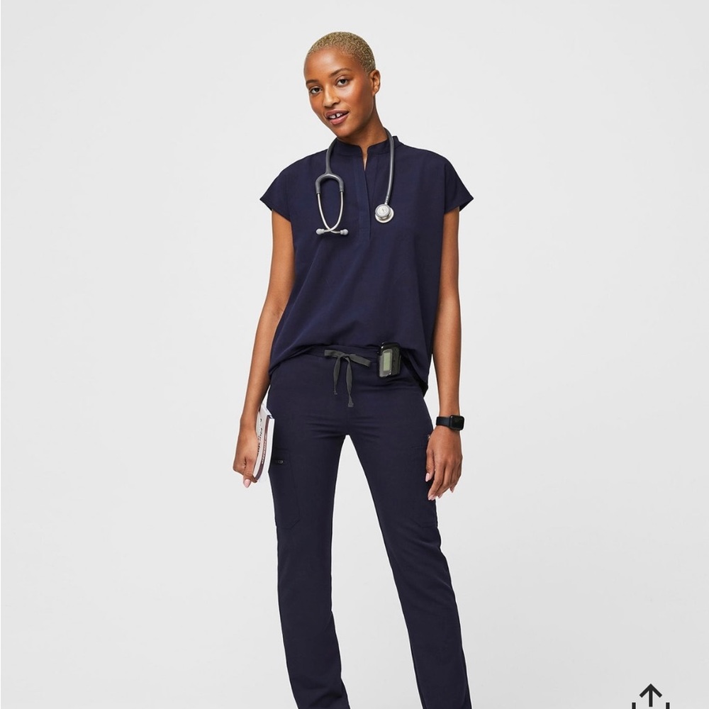 Navy Figs Rafaela scrub top